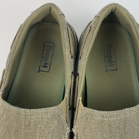 Propet mens tan canvas slip on shoes size 9 XX(5E) - Picture 5 of 12